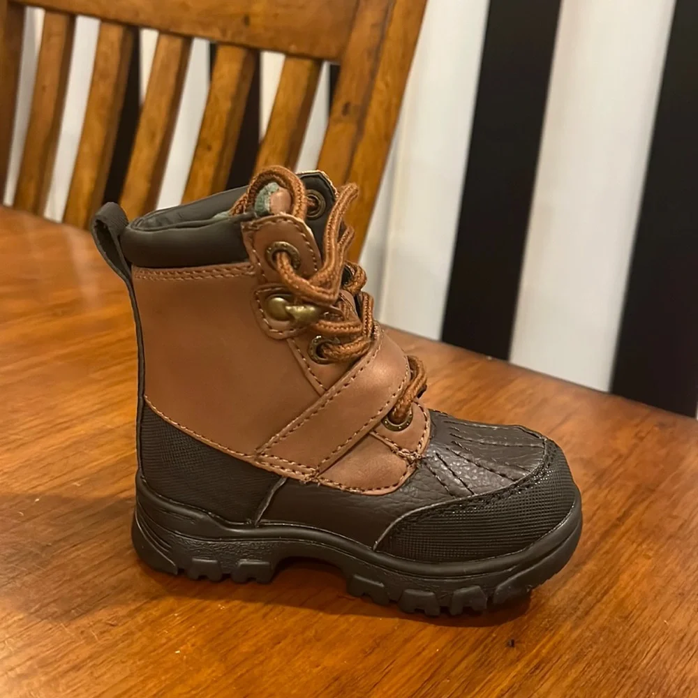 Polo Ralph Lauren Colbey Boots Tan new Preschool Toddlers Size 5 Boys Girls